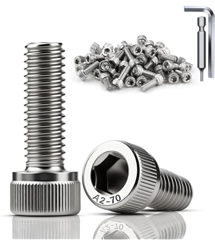 SECCARO Zylinderschrauben M2x6mm - 20 Stück Edelstahl A2