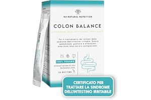 N2 NATURAL NUTRITION Colon irritabile. Sollievo per la Regolarità Intestinale, combatte Gonfiore, Dolore Addominale, Stitichezza, Gonfiore e Gas. IBS. con Studi Clinici. Vegan. Senza Glutine. N2 Naturral Nutrition