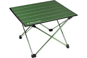 Rock Cloud Portable Camping Table Ultralight Aluminum Camp Table Folding Beach Table for Camping Hiking Backpacking Outdoor Picnic, Green