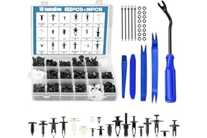 KEKECHAORAN 450pcs Nity Plastic, Universal Car Grapes 18 Size Clips Car Carrorery Car Bumper Door Fender Liner Sealing Strip Fixed Clips with Demontaż Narzędzie