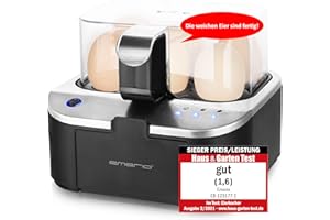 ‎EMERIO EMERIO sprechender Eierkocher SIEGER Preis/Leistung NEUHEIT kocht alle drei Garstufen [weich|mittel|hart] in EINEM Kochvorgang mit perfektem Ergebnis Sprachausgabe in DE BPA frei, EB-123177.1