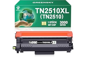 GREENSKY TN2510 TN2510XL Toner TN 2510XL TN-2510 XL Kompatibel mit Brother HL-L2400DWE HL-L2400DW HL-L2445DW DCP-L2627DWE MFC-L2800DW DCP-L2660DW DCP-L2665DW MFC-L2827DWXL MFC-L2860DWE (1 Schwarz)