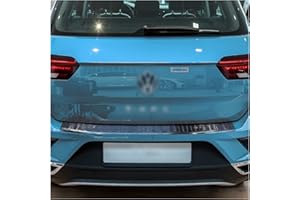 teileplus24 L592 Ladekantenschutz V2A Edelstahl kompatibel mit VW T-ROC 2017- Abkantung, Farbe:Anthrazit gebürstet