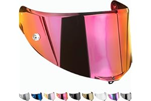 Everalo Kompatibel mit Agv Race 2 Visier - Race 3 - Pista - Pista Gp - Pista Gpr - Pista Gp RR - Corsa - Corsa R - Gt Veloce - Veloce S - Helmvisier Pinlock und Tearoff Ready (Rot)