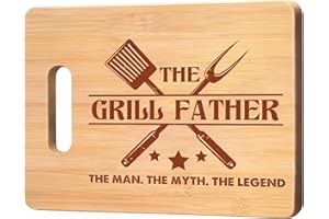 Luvart Gifts for Dad, Dad Birthday Christmas Father's Day Gift Idea, Bamboo Chopping Board, Daddy Presents from Daughter Son, Retirements Kitchen Cooking Presents for Father