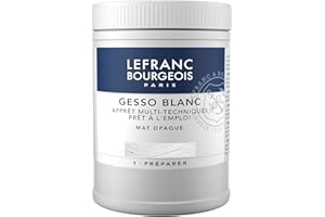 Lefranc Bourgeois Gesso Acrylique Pot de 500 ml, Blanc