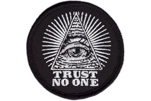 Titan One Europe - Toppa ricamata "Trust No One Occhio della Provvidenza Masonica" (tattico)
