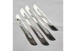 YAHUI 4 Pièce Plaques Plinthes en Acier Inoxydable pour Peugeot 3008 E3008 P64 2024 2025, Bande de Seuil de Porte de Voiture en Acier Inoxydable Accessoire