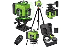 HOUSIWILL Niveau Laser 16 Lignes, 4 x 360° Autonivelant Niveau Laser avec Trepied, Batterie Rechargeable, avec Support Mural, pour Travaux de Construction et Décoration Intérieure