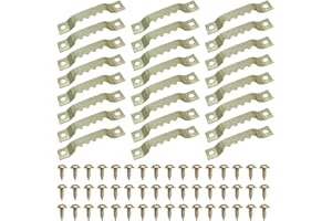 24 Pièce Crochet Cadre Mural, Crochets Cadre Photo, Crochets de Suspension en Dents de Scie, Fixations pour Cadres, Attache Cadre à Double Trou Métal, Avec 48pcs Vis, Pour Cadre, Horloge etc(Noir)