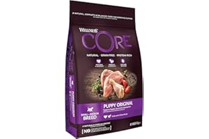 Wellness CORE Chiot 10 kg, Poulet/Dinde – Croquettes pour Chiots de Petite/Moyenne Taille, 100% Naturelles, Prébiotiques & Probiotiques, Développe Yeux & Cerveau