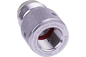 GunTuff 88g Paintball Co2 Adaptor - Converts 88g / 90g / 3.1oz Co2 Cartidges to Painball Guns/Markers - Silver Anodised Aluminium Adapter
