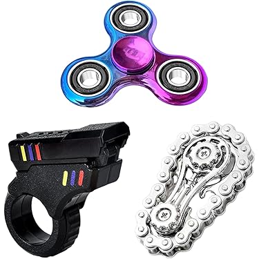Fidget Ring Toys - Anello Giocattolo Antistress Per Bambini, In Metallo, Rotante - 2