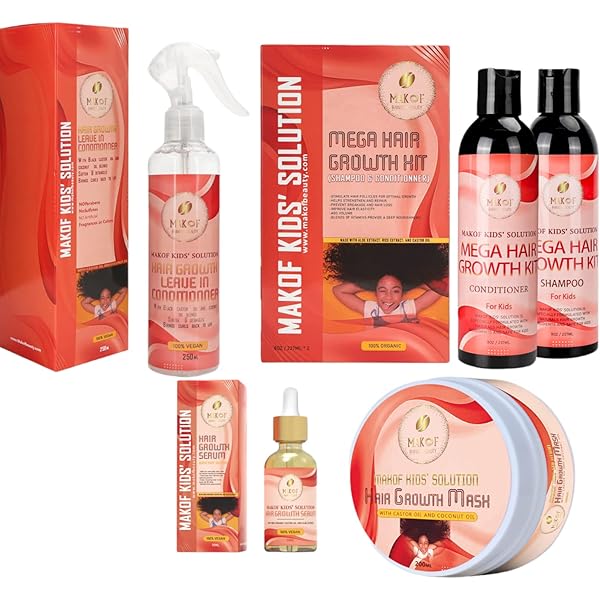 Kids Curly Hair Care Kit - 4-Piece Set With Leave-In Conditioner, Shampoo & Scalp Stimulator