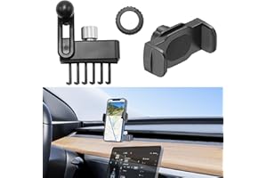 TTCR-II Pasuje do podstawki do samochodowego uchwytu na telefon komórkowy, kompatybilny z Tesla Model 3, model Y 2023, akcesoria samochodowe, Tesla Y, ulepszony uchwyt na smartfon, obracany o 360°,