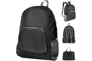 AlGuirnex Ultra Lightweight Foldable Backpack Water Resistant, Packable Rucksack for Travel Hiking Day Trips Compact Daypack for Men & Women