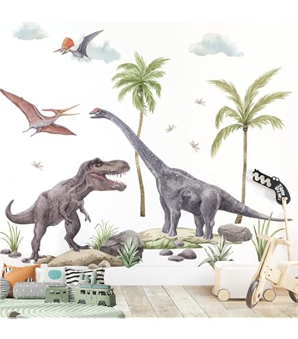 Wandtattoos Folies : Wandsticker Dinosaurier Set
