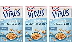 CAIYA 3X Cameo Vitalis Il Muesli con Cereali Croccanti di Avena, Grano e Riso Senza Zuccheri Aggunti 300g [3 Confezioni]
