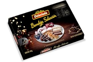 Delaviuda, Bandeja Selección de Navidad, Dulces Navideños, Dulces de Chocolate, Turrón Tradicional, Bombones de Avellana, Dulces para Regalo, 7 Variedades, 460 gramos