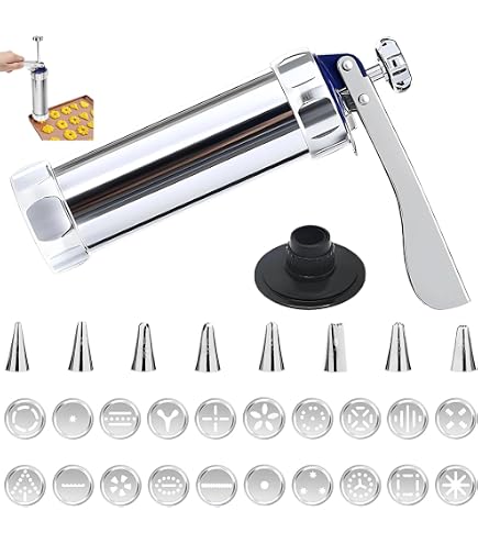 Kaiser Classic Gebäckpresse 200 ml, mit 10 Designscheiben 6 Garniertüllen, einfache Einhand-Bedienung Küche, Haushalt & Wohnen
