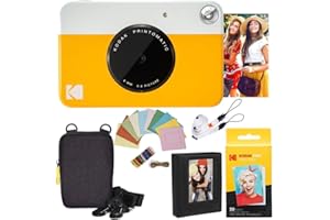 KODAK Pacchetto Deluxe per Fotocamera istantanea Printomatic (Gialla) + Carta Zink (20 Fogli) + Custodia Deluxe + Album Fotografico + cornici appendibili + Comoda Tracolla