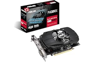 ASUS Phoenix AMD Radeon RX 550 Graphics Card (PCIe 3.0, 4GB GDDR5 memory, HDMI, DisplayPort, DVI-D, IP5X, Dual ball fan bearings, Auto-Extreme)