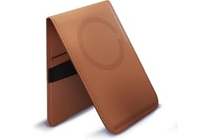 Sunslice Volta - Portefeuille magnétique Compatible avec Magsafe – Porte carte homme avec Support Réglable en similicuir vegan pour iPhone 16/15/14/13/12 Pro Max/Plus et tous modèles smartphones, Brun
