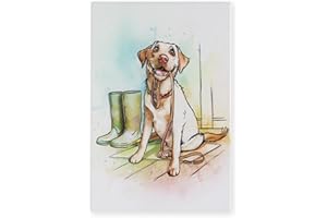 Art of Arora 2854 Golden Labrador Ceramic Tile Picture Plaque Wall Art 30 x 20cm