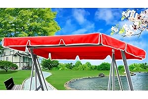 YYJAILZQ Hollywood Swing Roof Cover 210 x 145 cm, Replacement Roof Hollywood Swing Roof, Sun Canopy for Hollywood Swing Waterproof (Red)