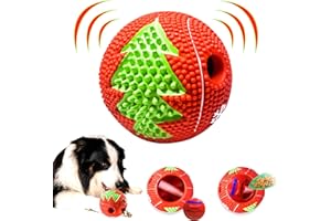 Dikeiuta Toy Balls for Dogs Indestructible Dog Balls Squeaky Balls for Dogs Interactive Dog Ball Noisy Dog Toy Interactive Dog Toy Ball for Indoor & Outdoor