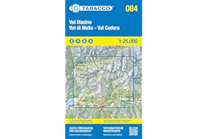 Val Masino / Val di Mello / Val Codera (084): Tabacco Wanderkarte 1:25000