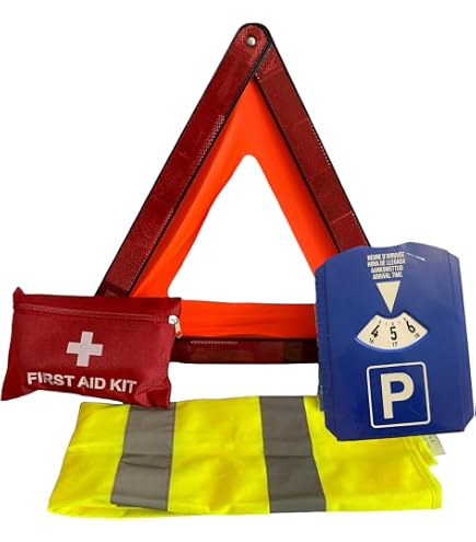 Kit Sécurité Voiture WTZWYFWJ - Gilet Réfléchissant Et Triangle De Signalisation, Boîte De Rangement