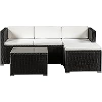 ArtLife Polyrattan Lounge Punta Cana M schwarz – Gartenlounge Set für 3-4 Personen – Gartenmöbel-Set mit Sofa, Tisch und…