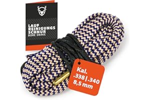 ‎ROYAL HUNTER Royal Hunter ® Barrel Cleaning Line I Borensake Calibre .338 / .340-8.5 mm I Barrel Cleaning for Rifles and Pistols Premium Bore Snake with Integrated Brass Brush