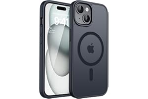 CACOE für iPhone 15 Hülle mit Kameraschutz, Kompatibel mit MagSafe, Stoßfest Kratzfest Magnetisch Rückseite Handyhülle für iPhone 15 Case Transluzente