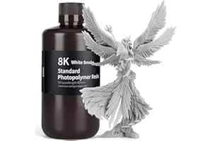 ELEGOO Ulepszona Standardowa Fotopolimerowa Drukarka 3D 8K Żywica, 405nm Żywica Utwardzana Promieniami UV Najlepsza dla Saturn 2 8K LCD Drukarka 3D 1000g Biały Dym