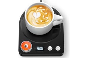 ACCWORK Scaldacaffè aggiornato Scalda Bevande Scalda Latte, Tè con con 9 impostazioni di temperatura-0.5-9H Spegnimento Automatico, Scalda Caffè per Ufficio, Casa