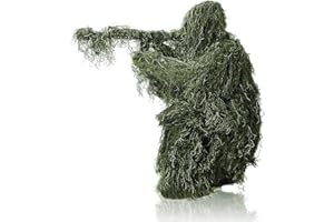 Maizoon 5 en 1 Traje Ghillie 3 Estilos de Ropa de Camuflaje Ideales para la Caza Militar Francotirador Airsoft y Paintball