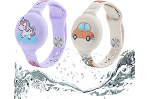 Dingfeiyu Braccialetto per Apple AirTag Impermeabile, Anti-smarrimento e Anti-graffio Custodia Cover AirTag per Bambini, Adolescenti, Anziani