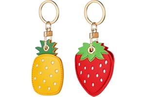 AXFEE AirTag Etui ochronne, skórzane etui ochronne kompatybilne z AirTags, skórzane etui na klucze AirTag, Mini Apple AirTags, skórzane etui na klucze, etui na klucze, etui z breloczkiem do kluczy