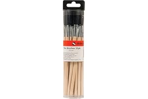 Dickie Dyer 983411 Flux Brushes 25pk Wooden Handle , Black