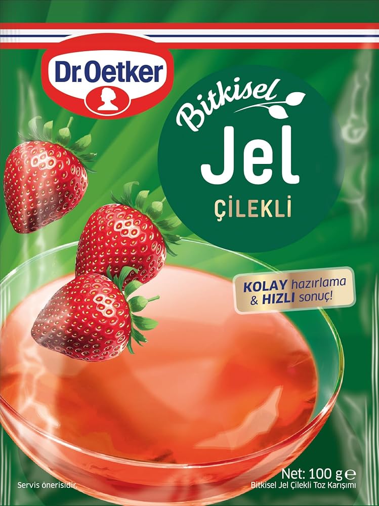 Dr. Oetker Bitkisel Jel Çilek Aromalı 100 gr