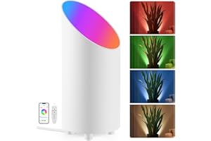 ‎GEYOULUX GeyouLux 5W RGBW LED Uplight Spot Dimmbar, 16 Millionen Farben Bodenstrahler Innen mit Fernbedienung, MusicSmartLamp App-Steuerung, Musikmodi, DIY-Modus für Wohnzimmer Schlafzimmer Gaming, Weiß