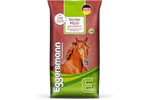 EGGERSMANN MEIN PFERDEFUTTER Eggersmann muesli para Caballos Senior sin Cereales - 15 kg Alimento Natural para Caballos sin Cereales con Mayor Contenido energético - alimento para Ideal para Caballos con trastornos metabólicos
