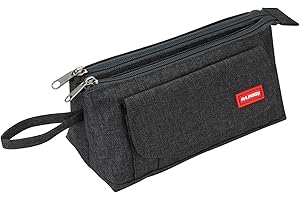 Ahlirmoy Pencil Case with 2 Large Compartments Pocket Big Capacity Pencil Pouch Holder Pen Case Makeup Bag School Supplies Office Stationery Storage Gift for High School Students Girl Boy Adult Teen