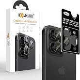 Fixmaster iphone 15 Pro - 15 Pro Max Uyumlu Kamera Lens Koruyucu, Siyah Titanyum, Orijinal Rengiyle Kusursuz Uyum, Darbe Emic