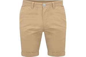 westAce Mens Chino Shorts Pants Cotton Knee Length Roll Up Casual Summer New