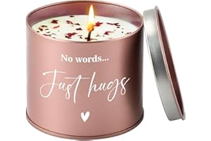 PRSTENLY Thinking of You Gifts for Women 9oz Scented Candle Sympathy Gift Bereavement Gifts for Loss of Dad Mum Pet Memorial-Just Hug-Get Well Soon Grieving Gift for Friend Sister Colleague Present