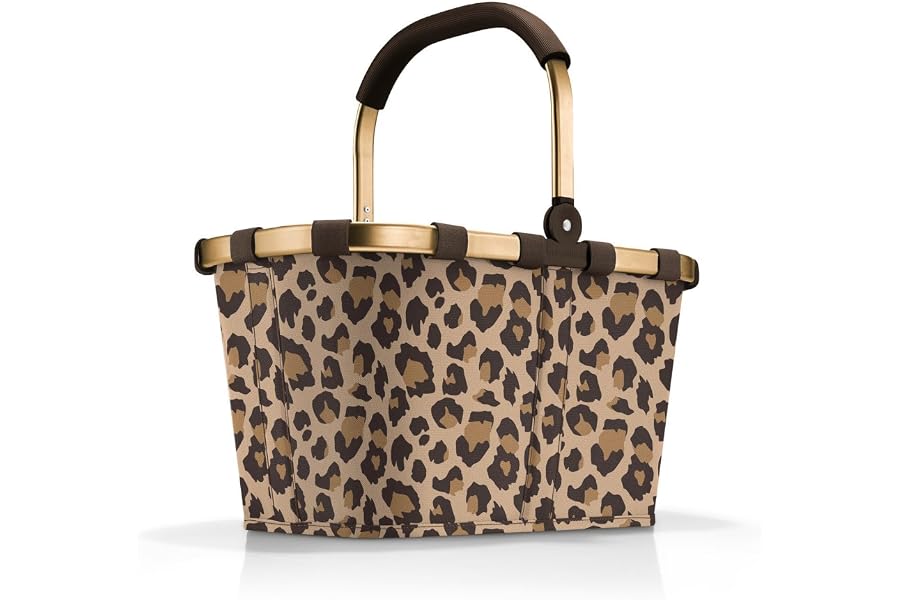 reisenthel carrybag frame leo macchiato – Stabiler Einkaufskorb mit viel Stauraum und praktischer Innentasche – Elegantes und wasserabweisendes Design