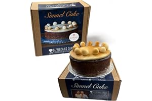 BIZZIBEANS CAKES Bizzibeans Easter Simnel Cake, Fruit Cake with Marzipan 15cm